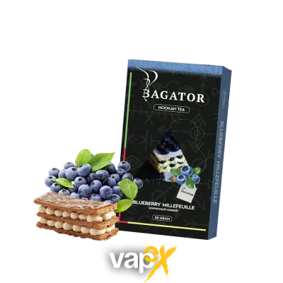 Кальянная чайная смесь Bagator Hookah Tea Blueberry Millefeuille (Черничный Мильфей, 50 г)   21189 Фото Інтернет магазину Кальянів - Вейпикс