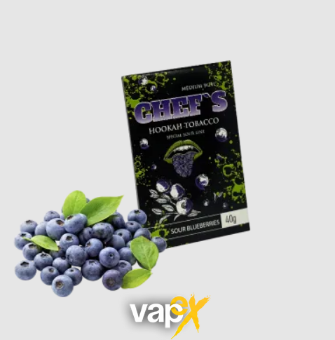 Тютюн Chefs Sour Blueberry (Кисла Чорниця, 40 г) 20179 Фото Інтернет магазина Кальянів - Вейпікс