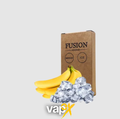 Табак Fusion Medium Ice Banana (Банан Лёд, 100 г) 3857 Фото Інтернет магазину Кальянів - Вейпикс