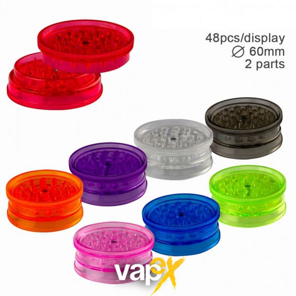 Гриндер Amsterdam Plastic-2part-60mm 64633 Фото Інтернет магазину Кальянів - Вейпикс