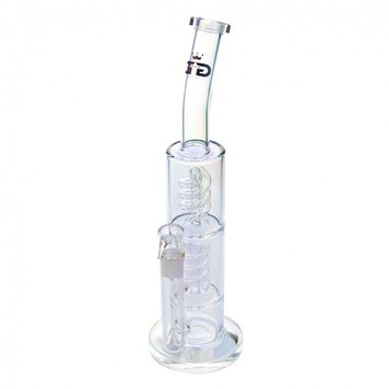 БОНГ СКЛЯНИЙ GRACE GLASS | OCTOPUS WHITE BARREL SPIRAL PERC BONG 88344 Фото Інтернет магазина Кальянів - Вейпікс