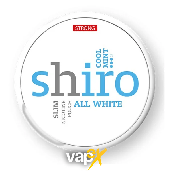 Снюс Shiro Strong Cool Mint All White 6565554 Фото Інтернет магазина Кальянів - Вейпікс