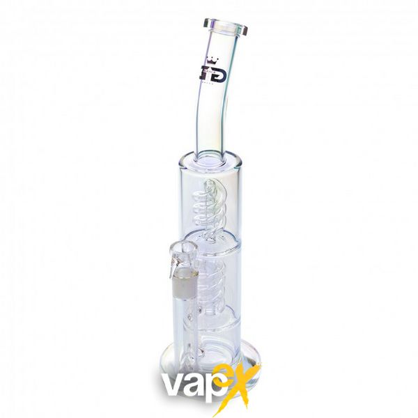 БОНГ СКЛЯНИЙ GRACE GLASS | OCTOPUS WHITE BARREL SPIRAL PERC BONG 88344 Фото Інтернет магазина Кальянів - Вейпікс